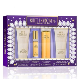SET ELIZABETH TAYLOR WHITE DIAMOND WOMEN (4 PC SET) 3.4 OZ
