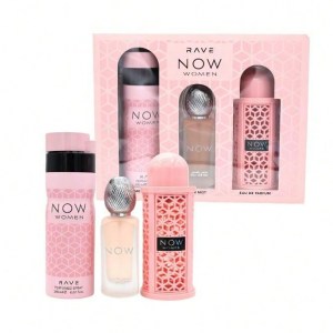 SET LATTAFA RAVE NOW WOMEN 3 PC SET 3.4 OZ EAU DE PARFUM / 6.7 OZ DEO