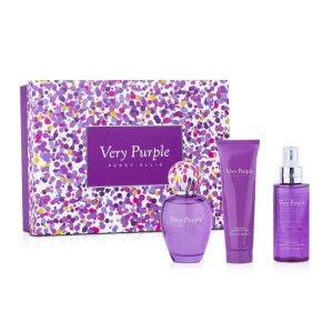 SET PERRY ELLIS VERY PURPLE (3 PC) 3.4 OZ EDP SP/3.0 OZ SG/3.0